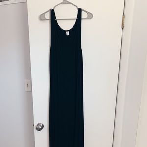 Black jersey knit maxi dress XL Tall